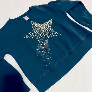 Carter’s kids/Sparkly💫Star/Sweatshirt/Color: Blue-Gold / Size: 8/8A
